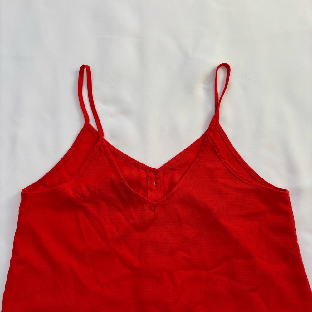 Paper Crane Women’s Small Spaghetti Strap Tank Top Burnt Orange Retro Western - Picture 7 of 9